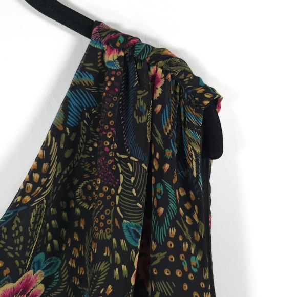 NWT EVEREVE One Shoulder MultiFloral Tropical Azalea Top Made‎ in USA 🇺🇸 LARGE - Picture 10 of 12